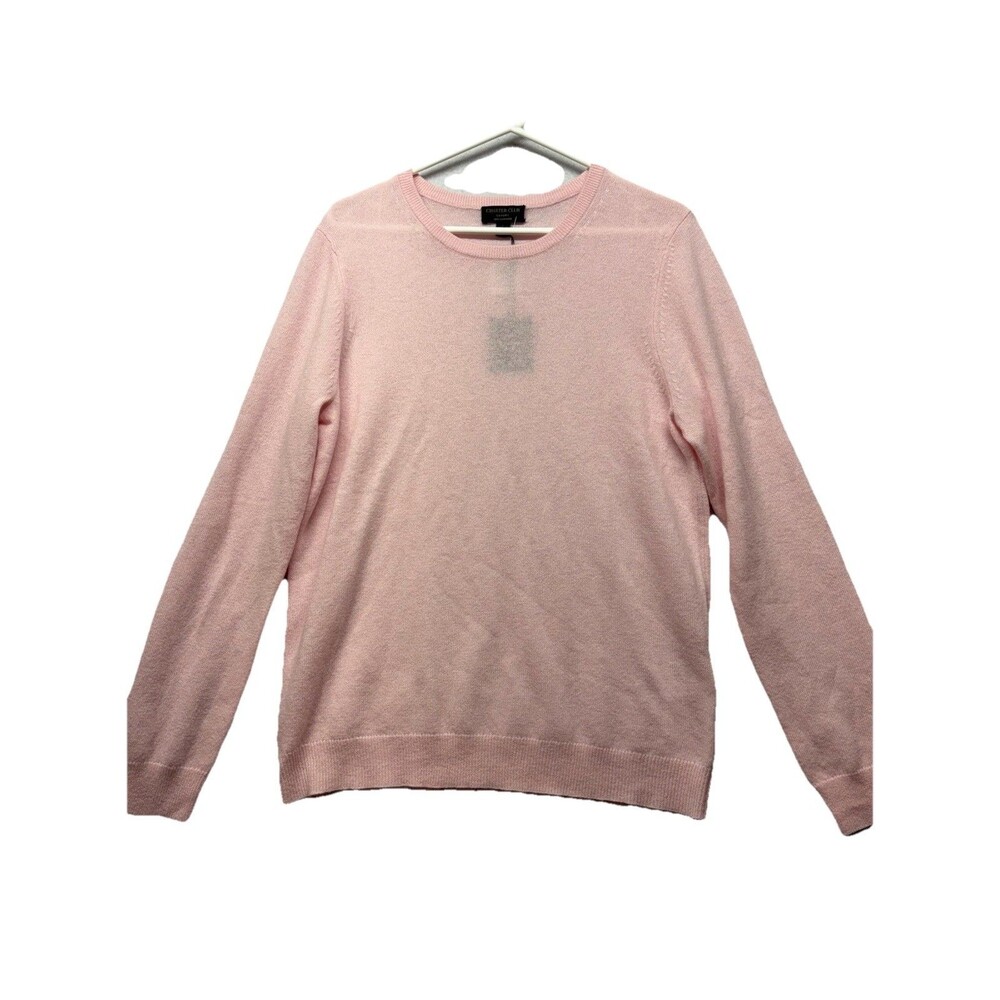 Charter Club Crewneck Sweater Womens L Pink 100% Cashmere Quiet Luxury NWT